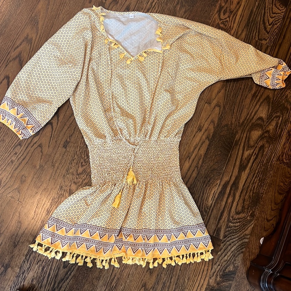 Yellow summer/ resort wear dress.